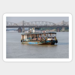 Boats on the Hooghly 04 Sticker